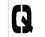 STENCIL- LETTER Q- 12"