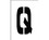 STENCIL- LETTER Q- 4"