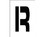 STENCIL- LETTER R- 4"