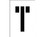 STENCIL- LETTER T- 4"