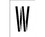 STENCIL- LETTER W- 4"