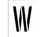 STENCIL- LETTER W- 8"