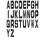 NMC PML24 Individual Character Stencil 24" Letter Set, Stencil, 28" x 12", Price/28/ package
