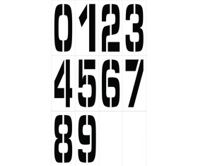 NMC PMN24 Individual Character Stencil Number Set 24", Stencil, 28" x 12"