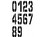 NMC PMN24 Individual Character Stencil Number Set 24", Stencil, 28" x 12", Price/12/ package