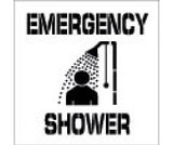 NMC PMS208 Emergency Shower Plant Marking Stencil, Stencil, 24