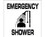 NMC PMS208 Emergency Shower Plant Marking Stencil, Stencil, 24" x 24", Price/each