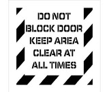 NMC PMS235 Do Not Block Door  Plant Marking Stencil, Stencil, 24