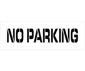 NMC PMS42 No Parking Stencil, Stencil, 4" x 24"