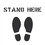 NMC PMS56 Stand Here Stencil, Stencil, 24" x 24", Price/each