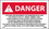 NMC PRD750 Danger Contaminated With Lead Warning Label, PRESSURE SENSITIVE PAPER, 3" x 5", Price/500/ roll