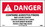 NMC PRD820 Danger Contains Asbestos Fibers Dust Warning Label, PRESSURE SENSITIVE PAPER, 3" x 5", Price/500/ roll
