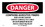 NMC 3" X 5" Vinyl Safety Identification Sign, Danger Contains Asbestos Fiber Avoid Cre, Price/500/ roll