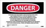 NMC PRD95 Contains Lead Contaminates Hazard Warning Label, PRESSURE SENSITIVE PAPER, 3