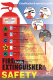 NMC PST003 Fire Extinguisher Safety Poster, POSTER- FIRE EXTINGUISHER SAFETY- 24X18