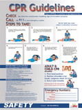 NMC PST004 Cpr Guidelines Poster, POSTER- CPR GUIDELINES- 24 X 18