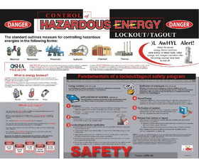 NMC PST006 Lockout Tagout Poster, Poster Paper, 18" x 24"