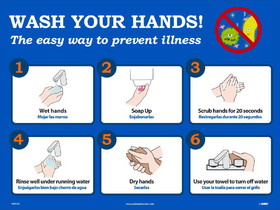 NMC PST137 Wash Your Hands Poster