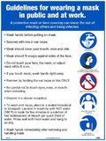 NMC PST145 Guidelines For Wearing A Mask Poster
