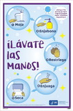 NMC PST152SP Wash Your Hands Step-By-Step, Poster, Spanish