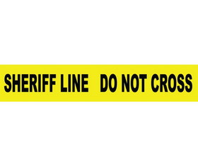 NMC PT12 Sheriff Line Do Not Cross Printed Barricade Tape, TAPE, 3" x 1000'