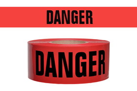 NMC PT16RT-3 Danger Repulpable Barricade Tape, Cotton, 135' x 3"
