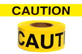 NMC PT1RT-3 Caution Repulpable Barricade Tape, Cotton, 135' x 3