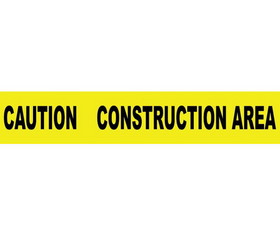 NMC PT3-2ML Caution Construction Area 2 Mil Printed Barrier Tape, TAPE, 3" x 1000'