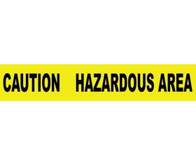 NMC PT32 Caution Hazardous Area Printed Barricade Tape, TAPE, 3" x 1000'