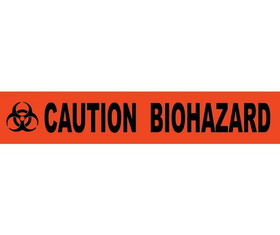 NMC PT40 Caution Biohazard Printed Barricade Tape, OTHER, 3" x 1000'