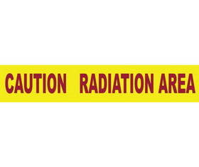 NMC PT41 Caution Radiation Area Printed Barricade Tape, TAPE, 3" x 1000'