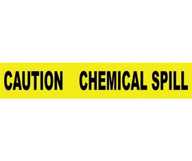 NMC PT42 Caution Chemical Spill Printed Barricade Tape, TAPE, 3" x 1000'