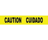 NMC PT44-2ML Caution Bilingual 2 Mil Printed Barrier Tape, TAPE, 3