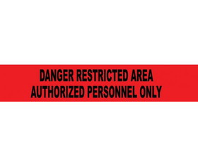 NMC PT55 Restricted Area Authorized Personnel Only Printed Barricade Tape, TAPE, 3" x 1000'