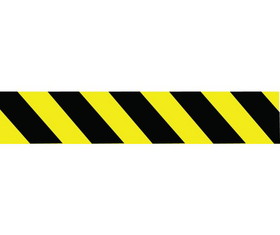 NMC PT65 Barricade Tape, Striped Black/Yellow, TAPE, 3" x 1000'