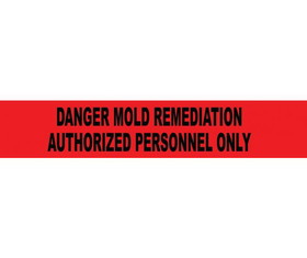 NMC PT7-2ML Mold Remediation Auth. Pers. Only 2 Mil Printed Barrier Tape, TAPE, 3" x 1000'
