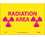 NMC 7" X 10" Vinyl Safety Identification Sign, Radiation Area, Price/each