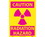 NMC 10" X 14" Vinyl Safety Identification Sign, Radiation Hazard, Price/each