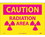 NMC 10" X 14" Vinyl Safety Identification Sign, Caution Radiation Area, Price/each