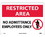 NMC 10" X 14" Plastic Safety Identification Sign, No Admittance Employees Only, Price/each