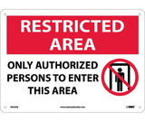 NMC RA24 Restricted Area Only Authorized Persons Sign