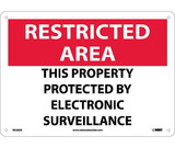 NMC RA28 Restricted Area Electronic Surveillance Sign