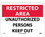 NMC 10" X 14" Plastic Safety Identification Sign, Unauthorized Persons Keep Out, Price/each