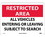 NMC 10" X 14" Plastic Safety Identification Sign, All Vehicles Entering Or Le.., Price/each