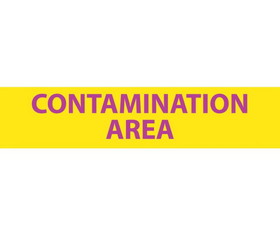 NMC RI13 Radiation Insert Contamination Area Sign, POLYCARBONATE .020, 1.75" x 8"