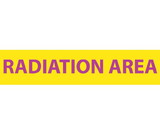 NMC RI22 Radiation Insert Radiation Area Sign, POLYCARBONATE .020, 1.75