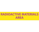 NMC RI25 Radiation Insert Radioactive Materials Area Sign, POLYCARBONATE .020, 1.75