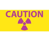 NMC RI3 Radiation Insert Caution Sign, POLYCARBONATE .020, 3.5