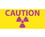 NMC RI3 Radiation Insert Caution Sign, POLYCARBONATE .020, 3.5" x 8", Price/each