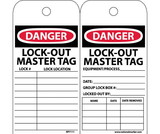 NMC RPT111 Danger Lock-Out Master Tag Lock Location Tag